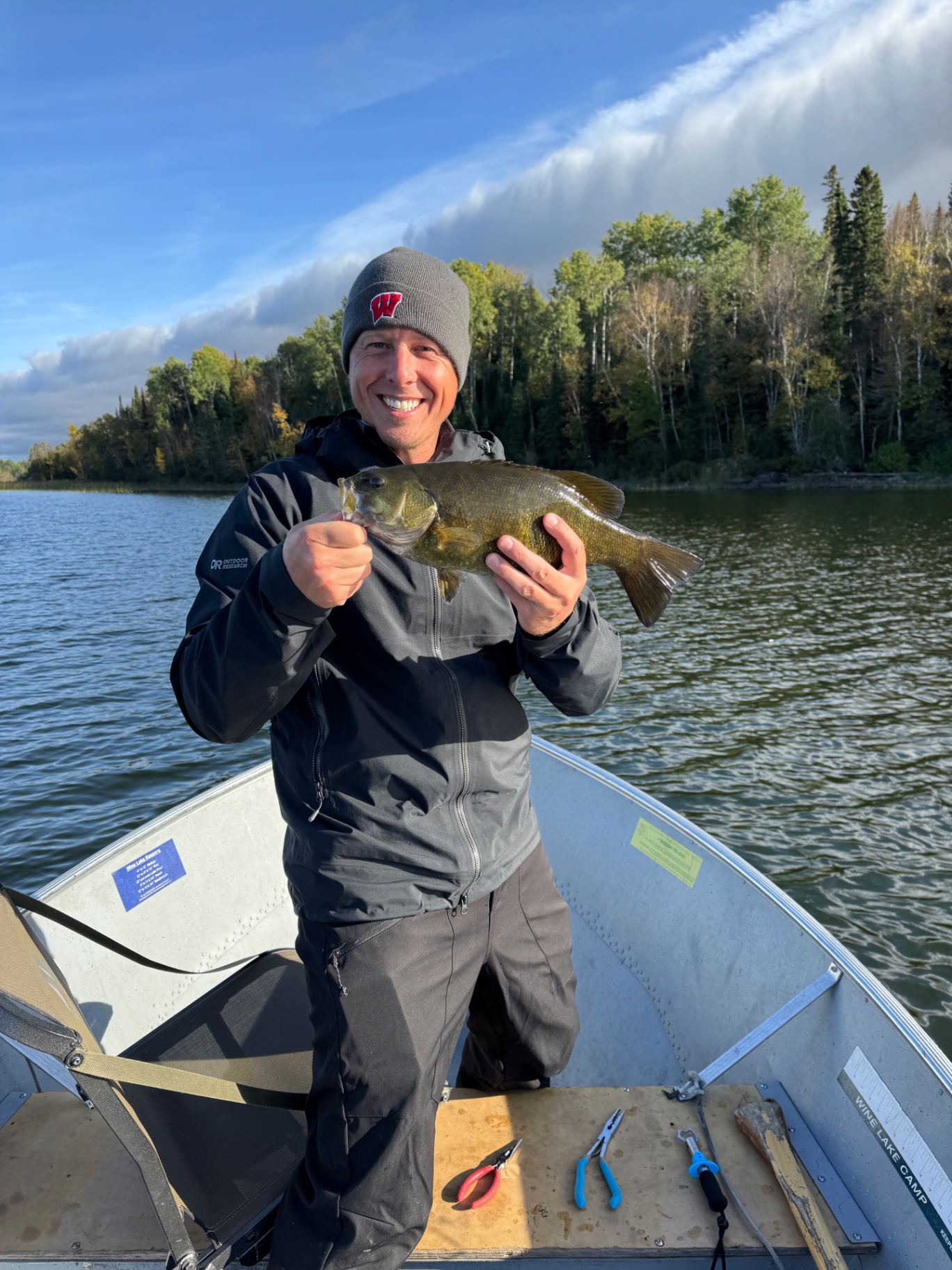 Smallmouth Bass caught at Wine Lake Camp