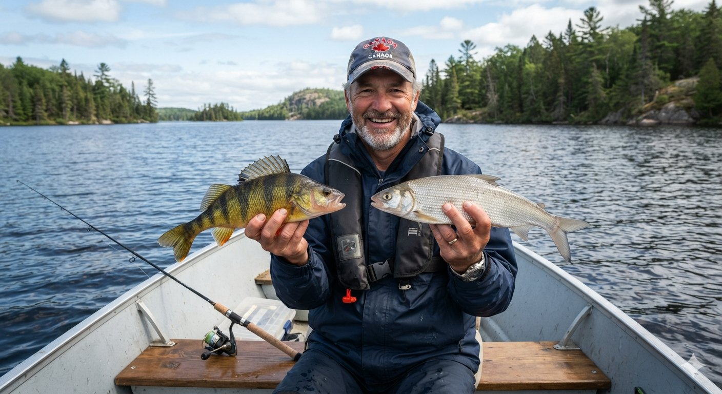 Perch & Whitefish caught at Wine Lake Camp